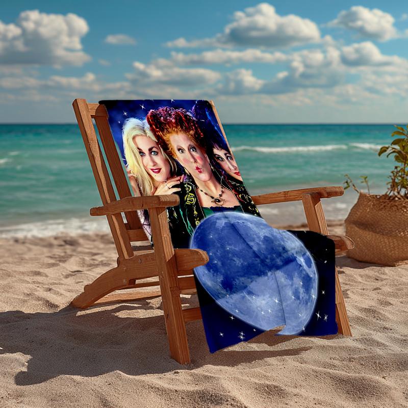 Hocus Pocus Fashion Beach Towel: Ideal for Summer Adventures Soft, Absorbent and Quick Drying Suitable for Swimming and Bathing