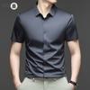 Mens Everyday Shirt Short Sleeve Ice Silk MoistureWicking for Business Events