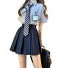 Women's Japanese JK Uniform Style Striped Short Sleeve Blouse - Versatile & Chic Summer Top