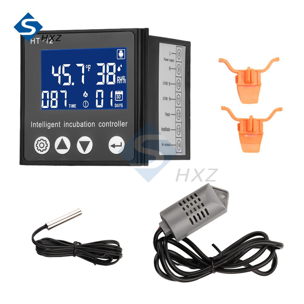 30~39.5℃ HT-12 Temperature Controller Thermostat LCD Display Temperature and Humidity Controller Smart Incubator 0~99%RH