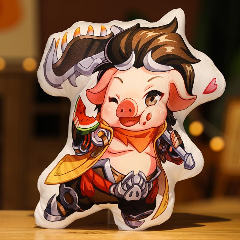 King Quality Premium Glory Video Game Hero Plush Cushion Pillow Soft Crystal Velvet Cartoon Print
