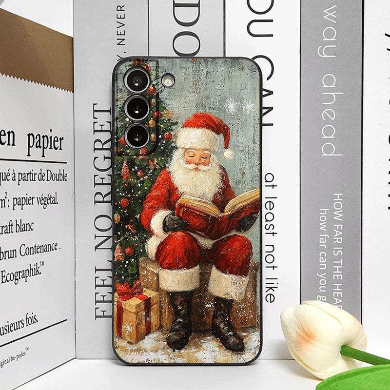Frohe Weihnachten Baum Weihnachtsmann Muster Handyhülle für Motorola Moto Edge 50 Fusion 40 30 Neo G34 E14 G75 X40 G85 G54 Pro Hülle