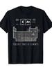 De Chemistry Cat Periodiek Systeem van Elementen T-shirt voor kinderen Grafisch Korte Mouw Heren T-shirt en kindert-shirts voor de Zomer Unisex Alle Seizoenen