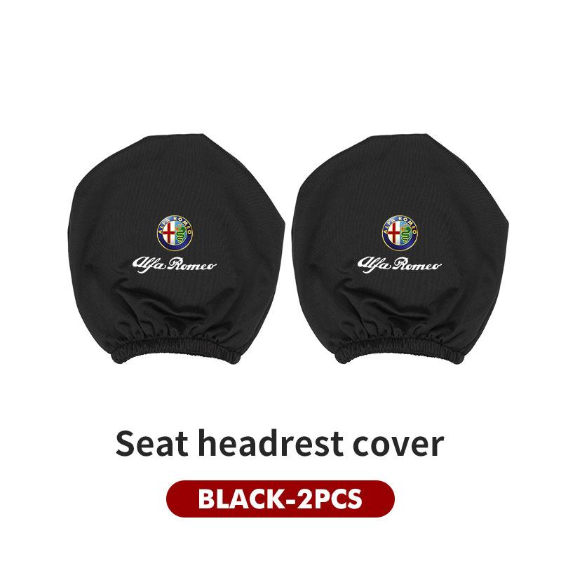 DCBLH1 Car Seat Headrest Cover Anti-wear Auto Styling Accessories For Alfa Romeo 159 Giulietta Giulia 147 Mito 156 159 166 GT Stelvio
