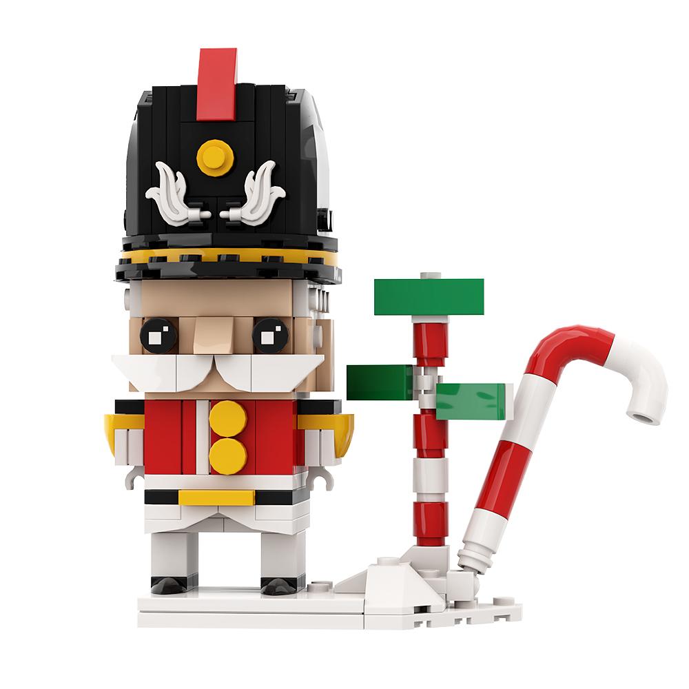 Gorbricks MOC Christmas Snowman Santa Claus Elk Brickheadz Building Block Set Square Head Xmas Suit Toys Christmas Gift