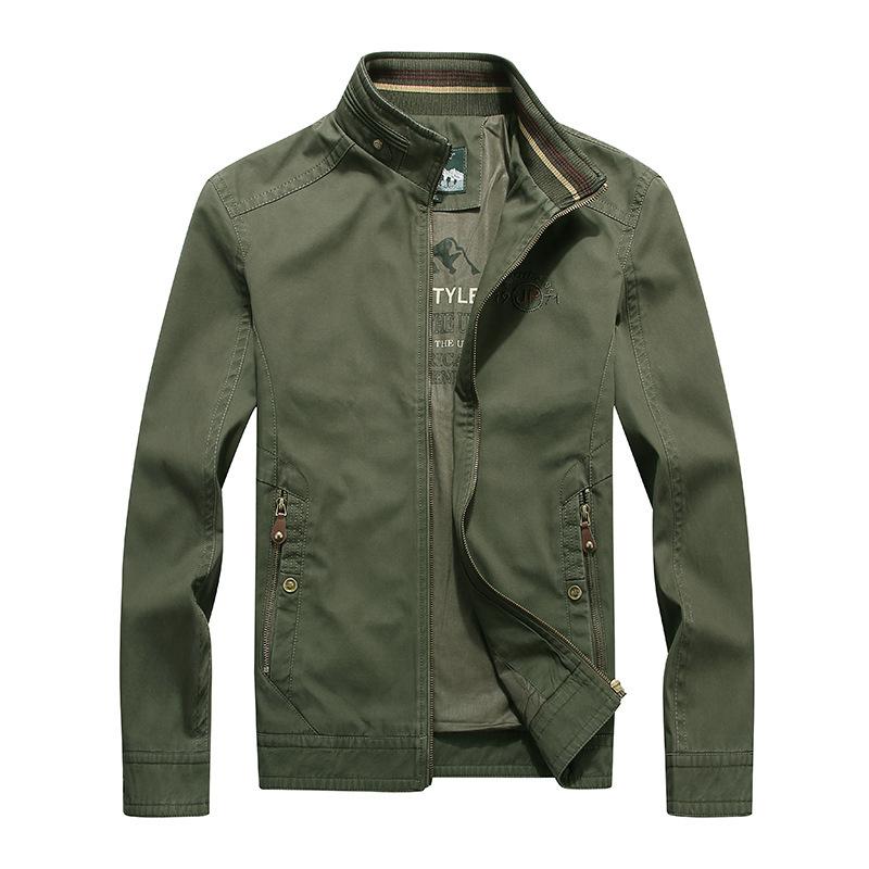 

Весенне-осенняя мужская куртка Молодежная мужская куртка Модная стойка-воротник Куртка большого размера Трендовый мужской топ 5XL