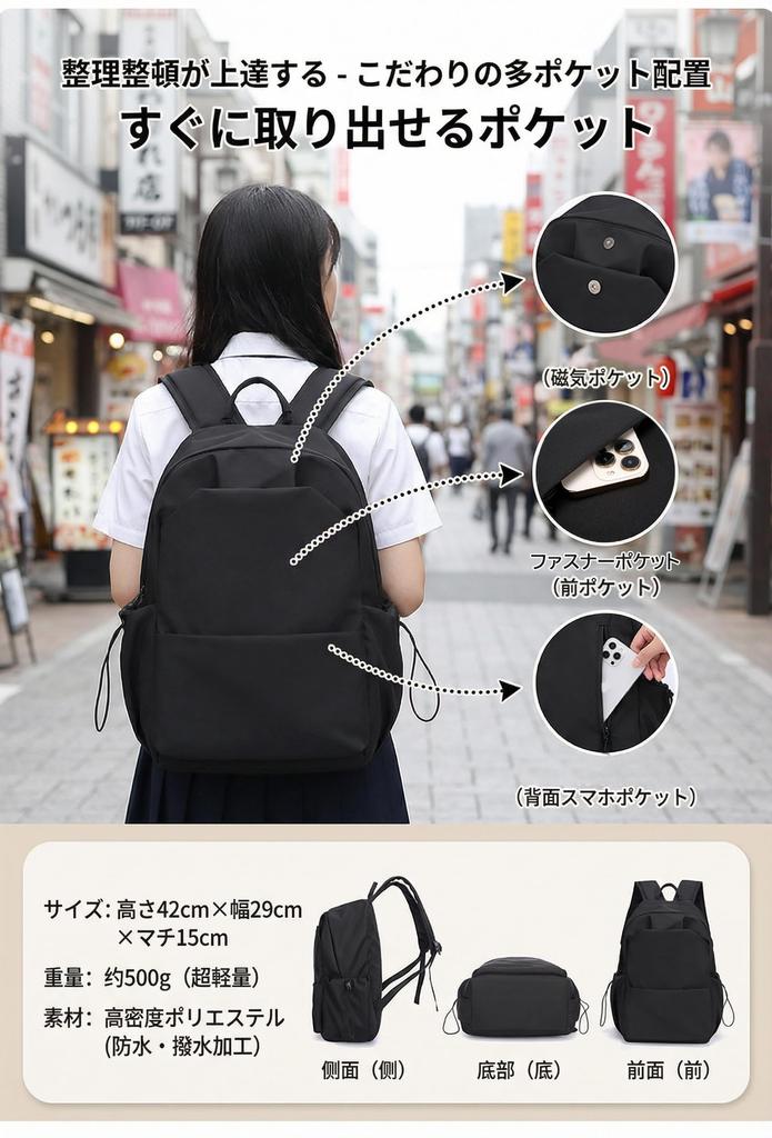 Shaelyka Damen-Rucksack, Ultraleicht, Großes Fassungsvermögen, Passt für 14-Zoll-Laptop, Wasserdicht, Wasserabweisend, A4-Format, Perfekt für den Weg zur Arbeit,