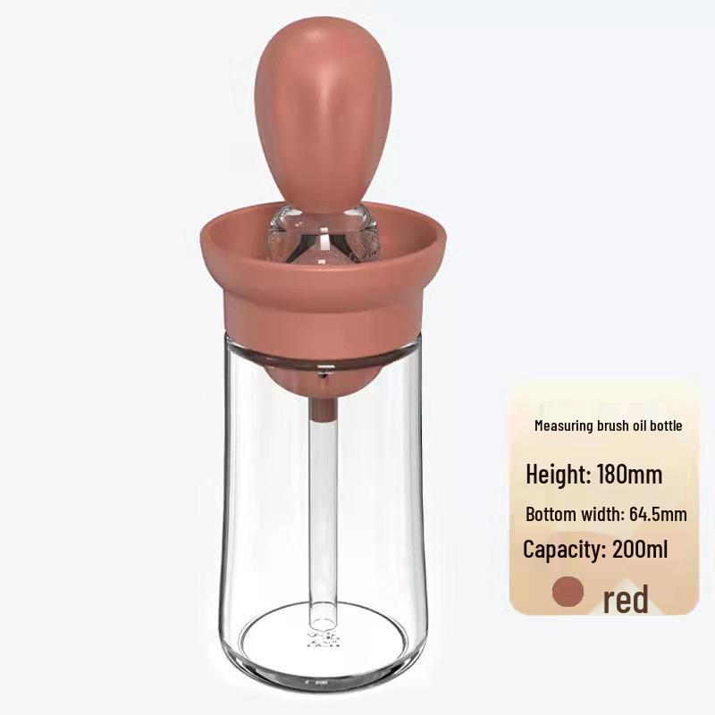 Integrated Silicone Oil Brush & Bottle for Kitchen, Baking, BBQ, and Air Fryer
