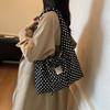 Casual Stofftasche mit großem Fassungsvermögen, Damenmode, neu, gepunktet, einzelne Schulter, Achseltasche, täglich pendeln, Tragetasche, große Tasche