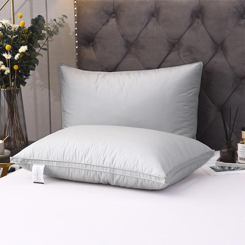 New Five-star Three-dimensional Goose Down Pillow 48*74cm Gray
