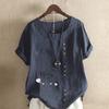 Women's Fashion Cat Letters Prined Short Sleeve T-shirt Loose Cotton Shirt Casual Loose Summer Blouse Tops Plus Size