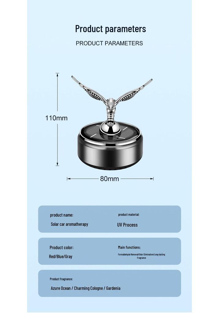 Solar-Powered Eagle Car Perfume Ornament: Slow Rotating Aromatherapy & Decoration