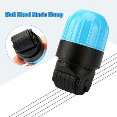 Plastic Staff Sheet Music Stamp Dual-spectrum 5-Line 6-Line Staff Staff Notation Stamp Bright Color Staff Roller Hand Stamps