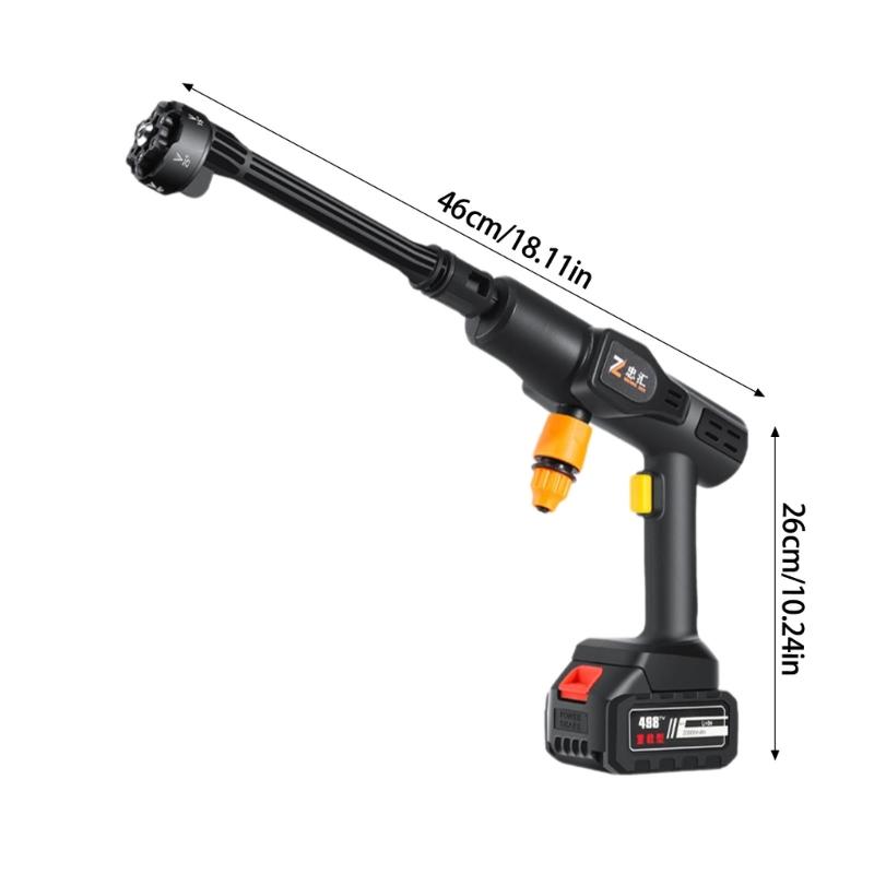 Kabelloser Hochdruckreiniger 6-in-1 Düse Tragbar Handheld Washer Akkubetrieben Elektrisch Hochdruckreiniger