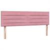 Pink Box Spring Bed with Mattress 140 x 220 cm Velvet