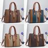 Fashionable Large Capacity Color Block Tote Bag For Women Stylish Casual Use