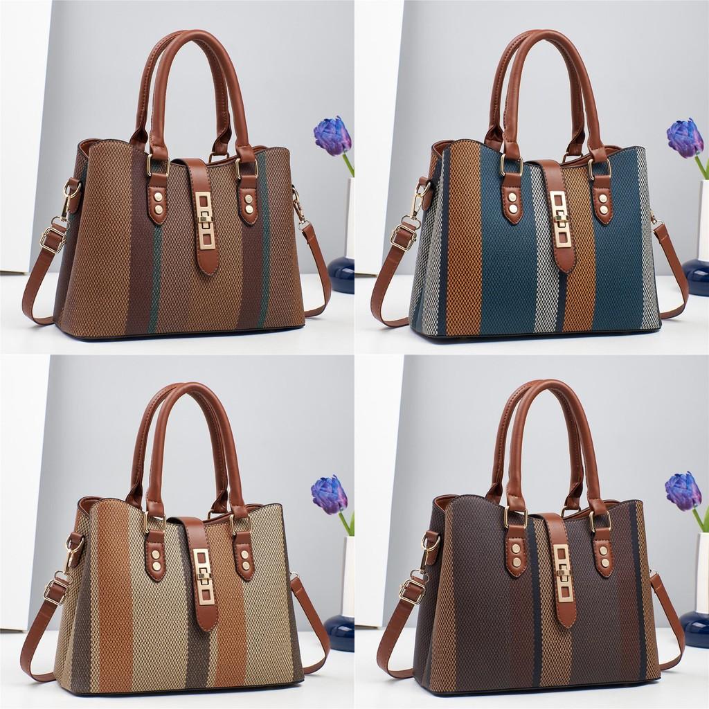 Fashionable Large Capacity Color Block Tote Bag For Women Stylish Casual Use