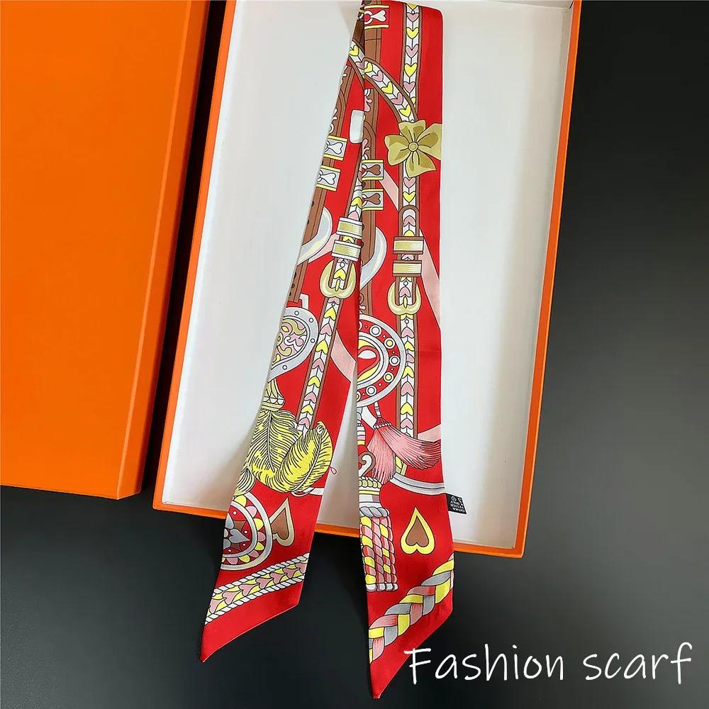 

Французский Новый Стиль Шарф Сердце Кожаная Пряжка Перьевой Узор Бант Лента для Женщин Завязанные Сумки Галстук Многофункциональные Аксессуары 90X5CM