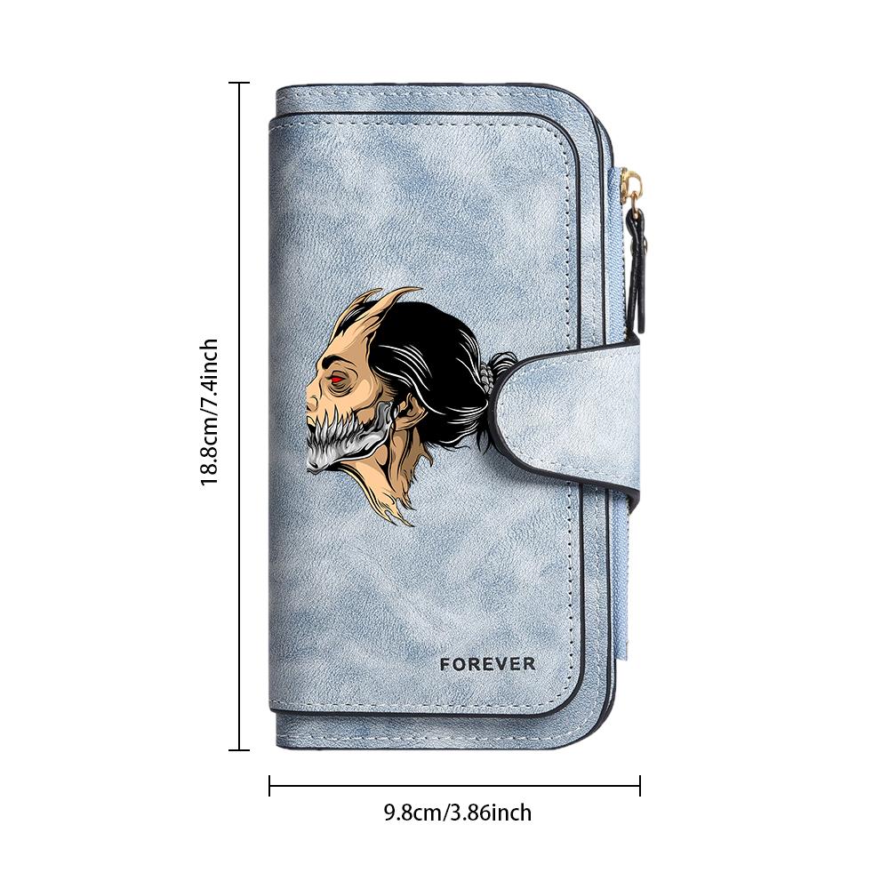 Cool Anime Printed Long Purse for Daily Use