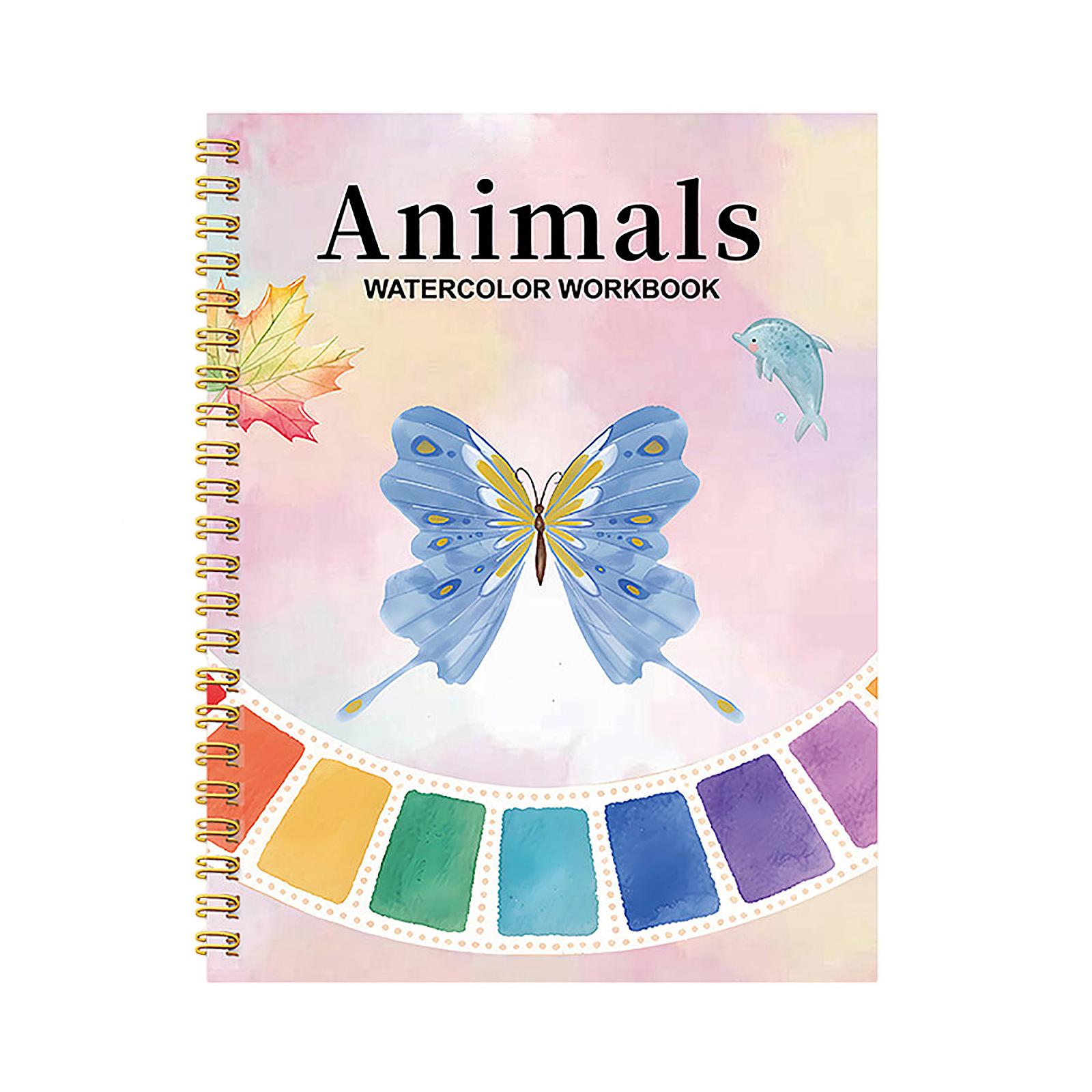 Книга для раскрашивания акварелью, блок для практики акварелью для начинающих и художников
