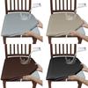 PU Leather Square Chair Cushion Cover Waterproof Kitchen Dining Seat Slipcovers Removable Dining Room Seat Cushion Chair Covers