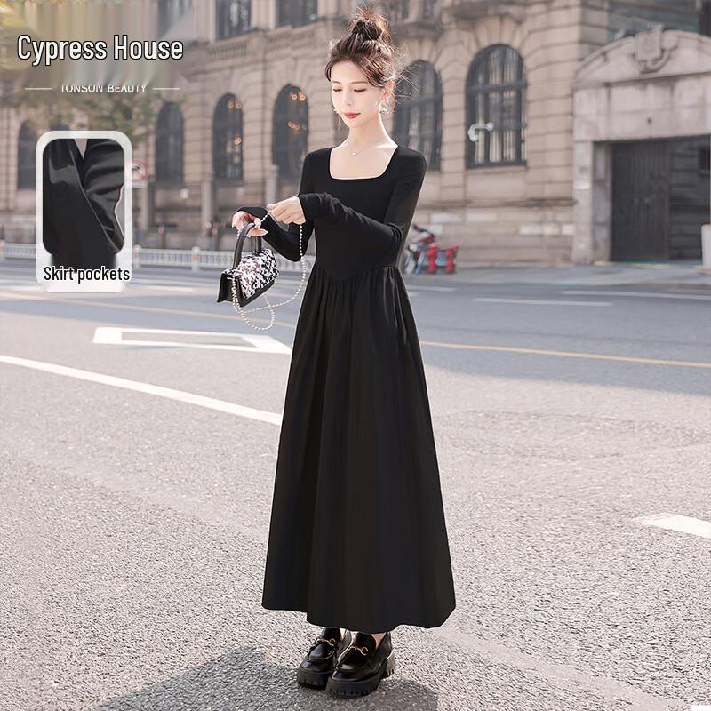 

Женское трикотажное миди-платье А-силуэта с комбинированным дизайном XL