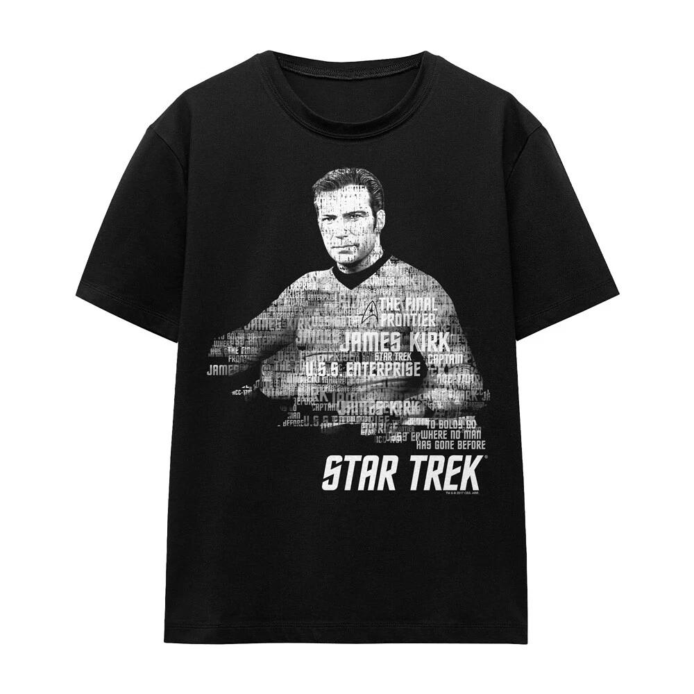 Star Trek Kirk Words Ladies T-Shirt S-2XL, Black L