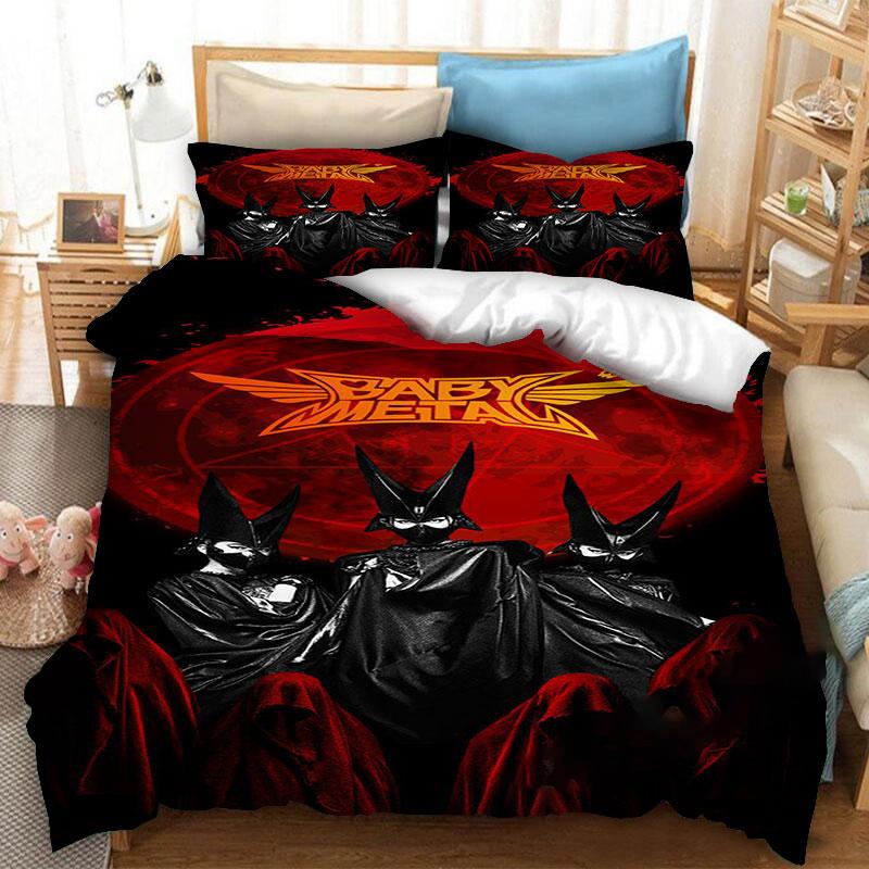 3d Printing BABYMETAL Rock Band 3pcs Bedding Set Boys Girls Twin Queen Size Duvet Cover Pillowcase Bed Kids Adult Home Textiles