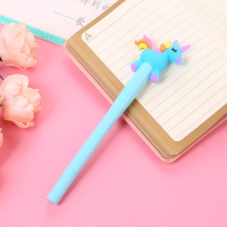 Unicorn Light-Up Pen – Creative Macaron Color Water-Based Student Stationery