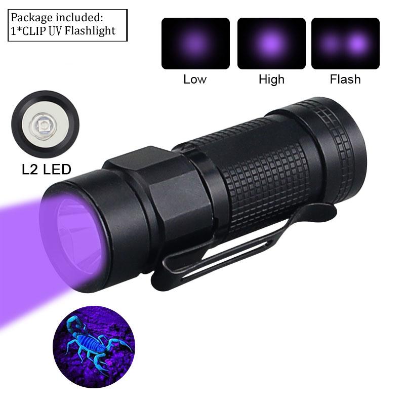 Mini Torch LED Rechargeable Flashlight 395nm/Red/White Portable Pocket Pen Flashlight High Power Bank Camping Waterproof Lantern