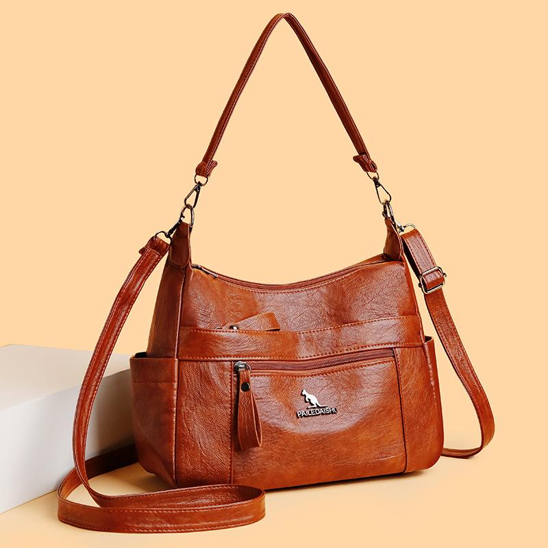 Damska torba dla matki w średnim wieku, torba typu crossbody, torba pod pachami, duża pojemność, torba na ramię