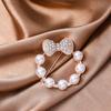 2022 New Creative Luxury Pearl Brooches Pins For Women Elegant Rhinestone Snowflakes Flower Accessories Lady Wedding Party Gift