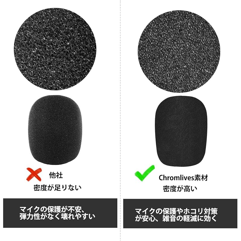 Microphone Sponge for Sound Pickup, 10 Pieces, Headset Noise Reduction, Intercom Microphone Windscreen, Megaphone Noise Reduction, Microphone Cover,