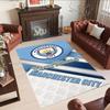 Manchester City Customizable Name Area Rug Design for Balcony Study room Game Room Hallway Anti-slip Rug Anime Office Decor Perfect Gift for Women/Men