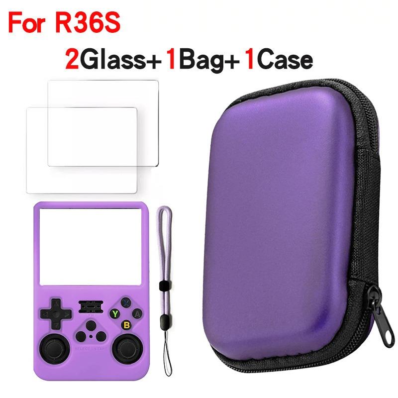 Hard EVA Shell Carrying Case Custom Fit R35S R36S Handheld Game Console Shockproof Protective Cover Organizer Pouch