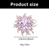 Elegant Double Layer Flower Brooch With Crystals and Florals Designs for Women Jewelry Accessories