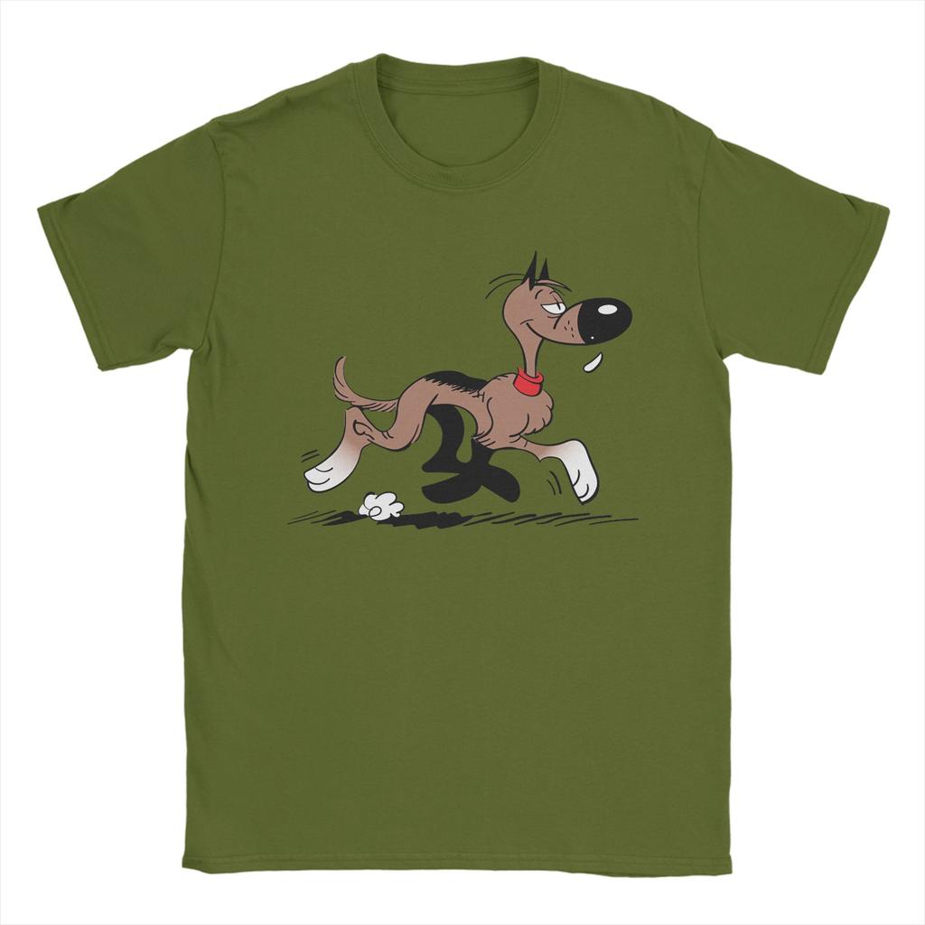 Mens Rantanplan Lucky Luke T Shirt Cartoon 100 Cotton Clothes Fashion Short Sleeve Round Neck Tee Shirt Plus Size TShirts