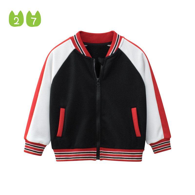 27Kids Autumn and Winter Brushed Hoody Zip-up Shirt Children's Clothing