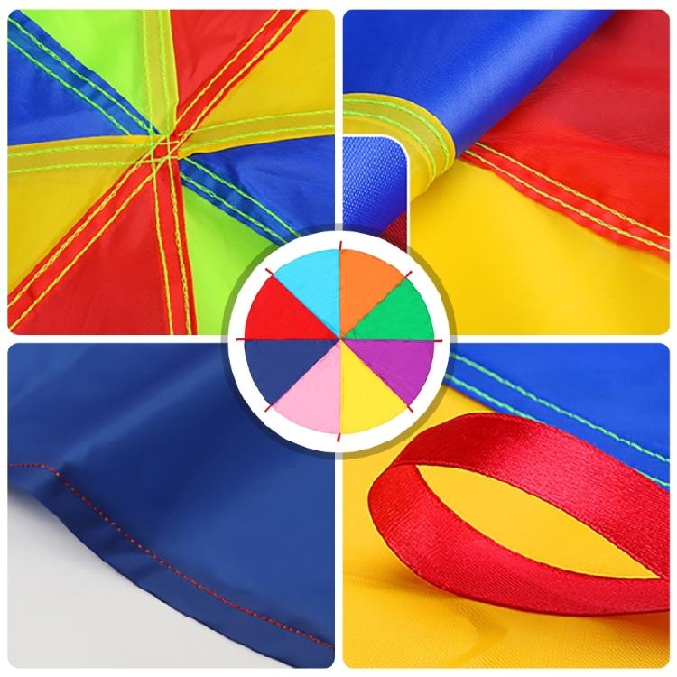 Rainbow Umbrella for Adults Kids Sports Toy Kids Parachute Outdoor Play Equipment Parachute Props Rainbow Parachute Toy