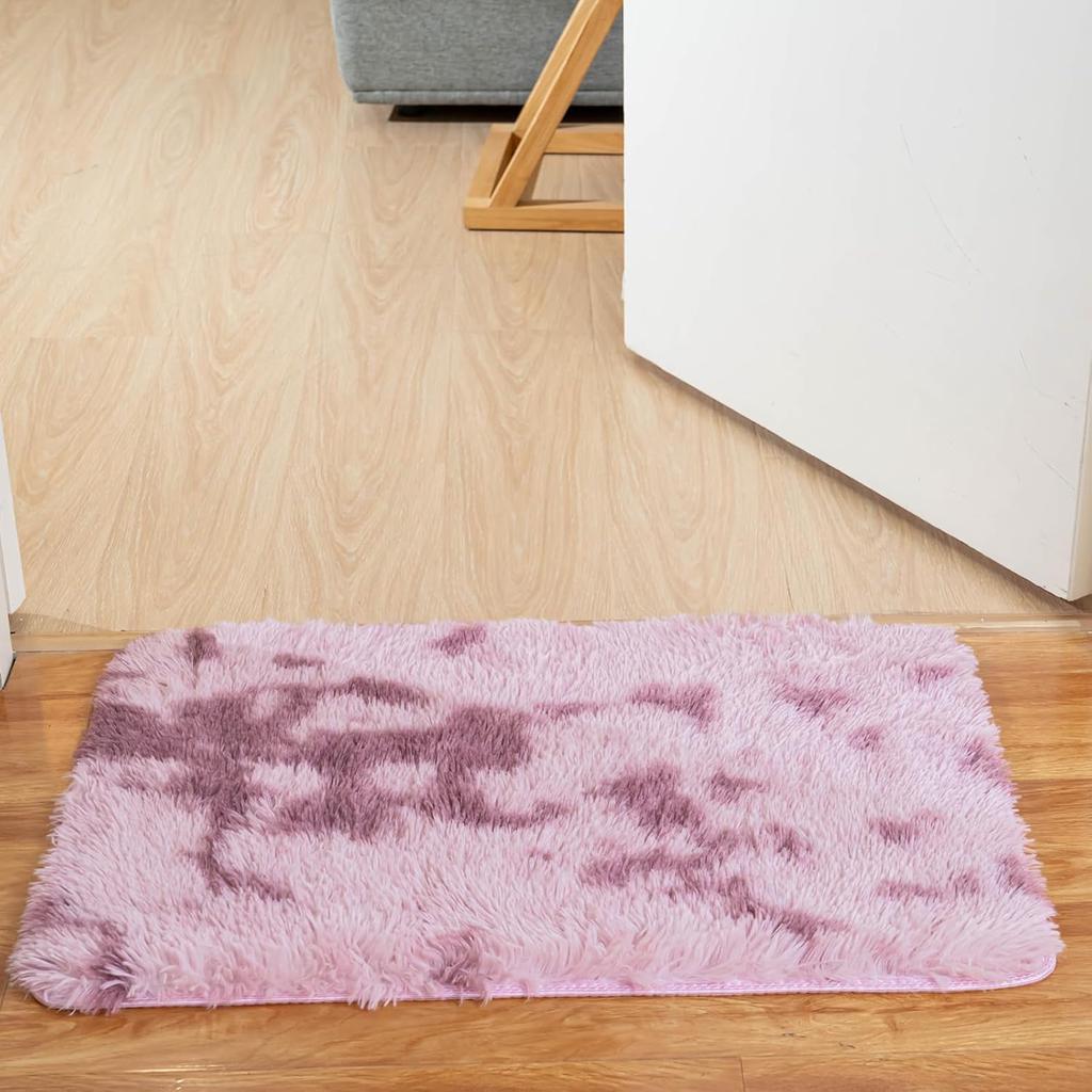 VIKAMA Modern Simple Plush Carpet Solid Color Entrance Door Mat Home Decoration Comfortable And Soft Living Room Bedroom Mat
