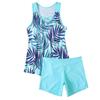 Women's Sexy Slim Printed Camisole Split Bikini Plus Size Swimsuit (Two-Piece Set)