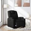 Electric Recliner Chair Black Fabric