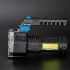 High Power Rechargeable LED Flashlights 7/4LED Camping Torch With COB Side Light Lightweight Outdoor Lighting ABS Material