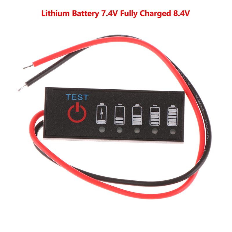 Battery Level Indicator 18650 Lithium Capacity Tester Meter 2S-7S 7.4V-29.4V 15Ma Module Lithium Battery Level Display Module