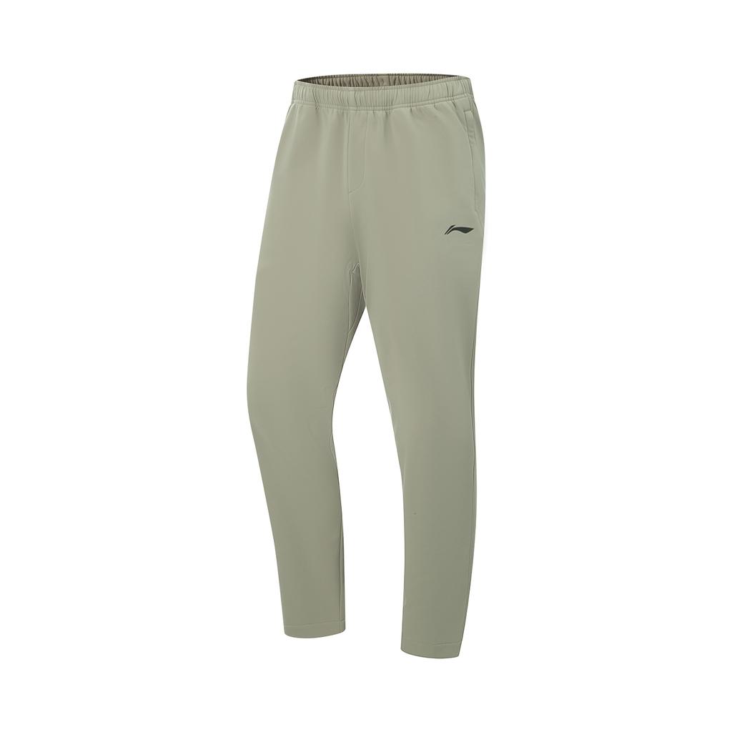 Li Ning Fitness Series Solid Color Mid Waist Loose Elastic Versatile Breathable Casual Pants Men Pants AYKV903-3