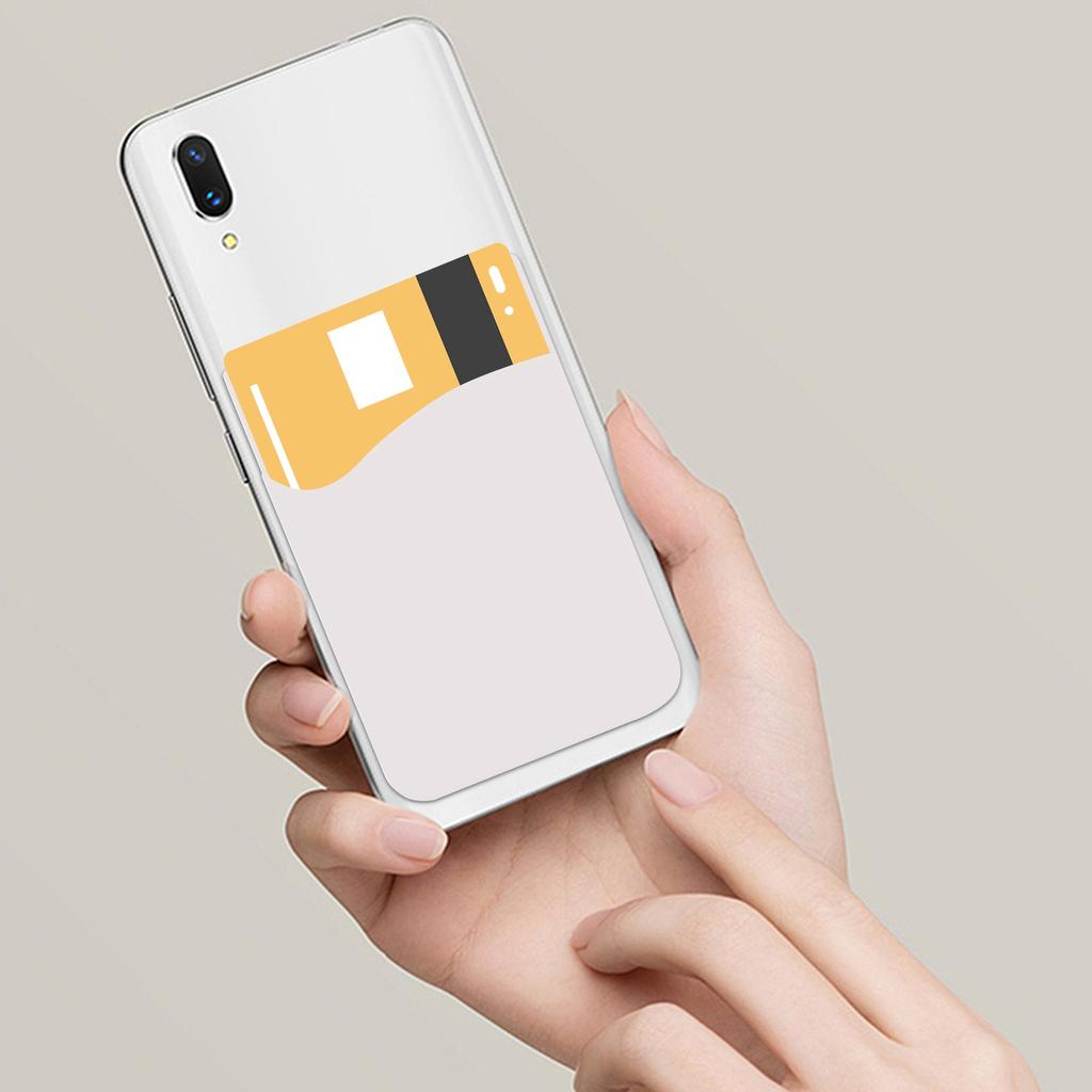 Silikon Handy Kartenhalter Tasche, Aufklebbares Portemonnaie, Selbstklebende Kreditkartenhülle, Kompatibel