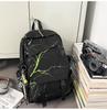Schoolbag Backpack Female Junior High School Students Graffiti Backpack Male 1011 New Simple Design Large Capacity Multi-layer Student Schoolbag