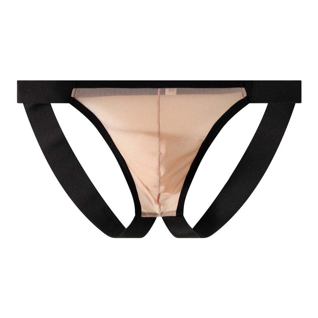 Men's Underwear Transparent Mesh Fun Thong Men's Solid Color Thong Underwear