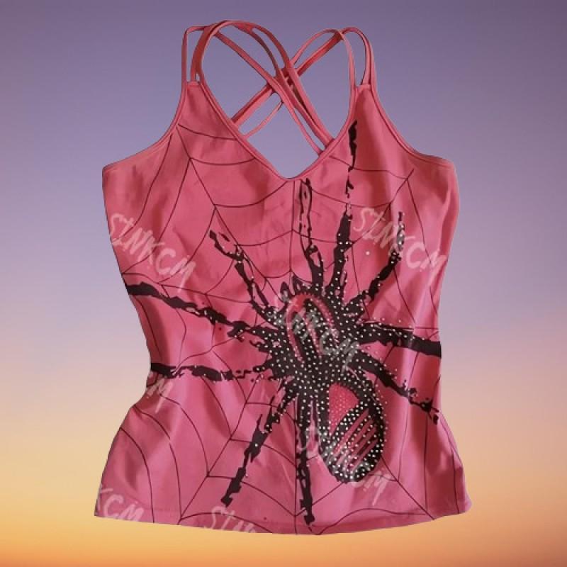 Sexy Y2K Rhinestone Camisole Slim Fit Crop Top Women