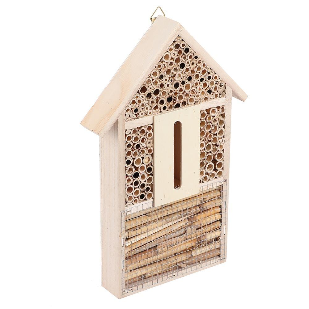 Unique Appearance Wooden Small Garden Fauna House Non-Toxic Insect Bee House Garden